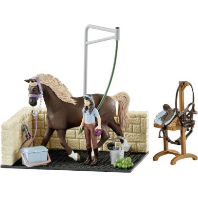 Schleich-S Παιχνίδι Μινιατούρα Σετ Washing Area Horse Club Emily για 5-12 Ετών