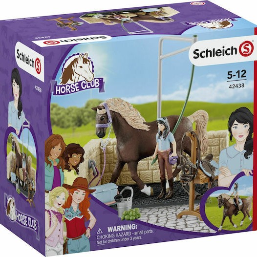 Schleich-S Παιχνίδι Μινιατούρα Σετ Washing Area Horse Club Emily για 5-12 Ετών