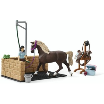 Schleich-S Παιχνίδι Μινιατούρα Σετ Washing Area Horse Club Emily για 5-12 Ετών