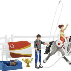 Schleich-S Παιχνίδι Μινιατούρα Horse Club Mia’s Vaulting Riding Set για 3+ Ετών