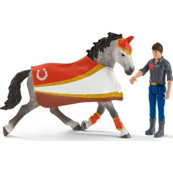 Schleich-S Παιχνίδι Μινιατούρα Horse Club Mia’s Vaulting Riding Set για 3+ Ετών