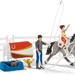 Schleich-S Παιχνίδι Μινιατούρα Horse Club Mia’s Vaulting Riding Set για 3+ Ετών