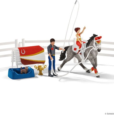 Schleich-S Παιχνίδι Μινιατούρα Horse Club Mia’s Vaulting Riding Set για 3+ Ετών
