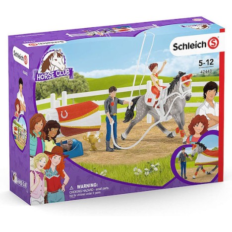 Schleich-S Παιχνίδι Μινιατούρα Horse Club Mia’s Vaulting Riding Set για 3+ Ετών