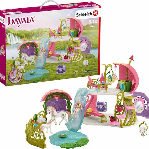 Schleich-S Παιχνίδι Μινιατούρα Glittering Flower House With Unicorns, Lake And Stable Bayala για 5-12 Ετών