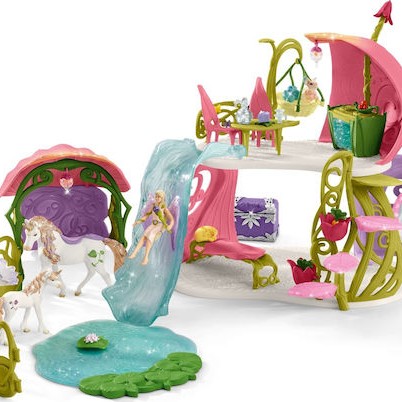 Schleich-S Παιχνίδι Μινιατούρα Glittering Flower House With Unicorns, Lake And Stable Bayala για 5-12 Ετών
