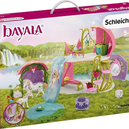 Schleich-S Παιχνίδι Μινιατούρα Glittering Flower House With Unicorns, Lake And Stable Bayala για 5-12 Ετών