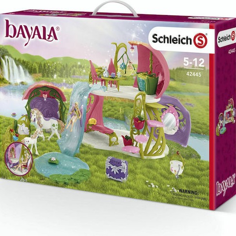 Schleich-S Παιχνίδι Μινιατούρα Glittering Flower House With Unicorns, Lake And Stable Bayala για 5-12 Ετών