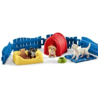 Schleich-S Παιχνίδι Μινιατούρα Σετ Puppy Pen για 3-8 Ετών