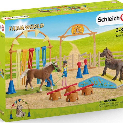 Schleich-S Παιχνίδι Μινιατούρα Σετ Farm World Pony Agility Training για 3-8 Ετών