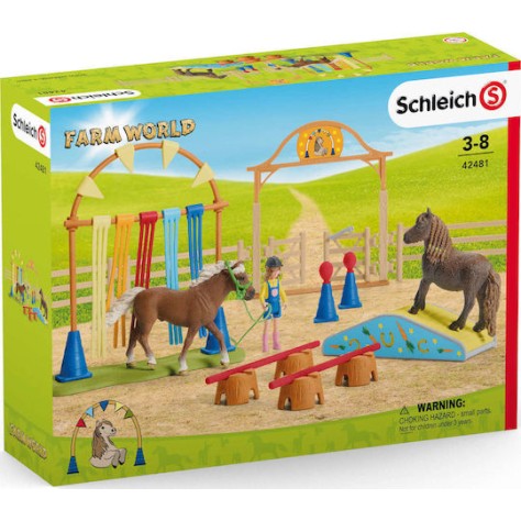 Schleich-S Παιχνίδι Μινιατούρα Σετ Farm World Pony Agility Training για 3-8 Ετών
