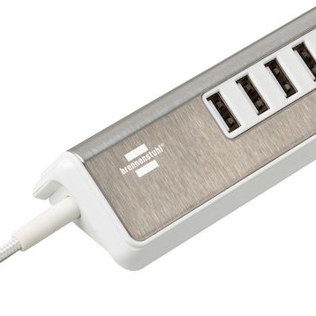 Brennenstuhl USB 2.0 Hub 5 Θυρών με σύνδεση USB-A Ασημί