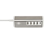 Brennenstuhl USB 2.0 Hub 5 Θυρών με σύνδεση USB-A Ασημί