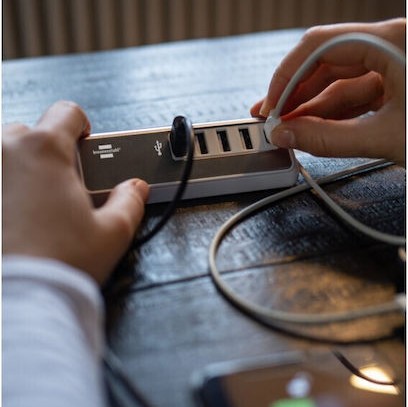 Brennenstuhl USB 2.0 Hub 5 Θυρών με σύνδεση USB-A Ασημί