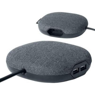 Brennenstuhl Βάση Φόρτισης με 2 Θύρες USB-A σε Γκρι χρώμα (1150020010)
