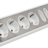 Brennenstuhl Πολύπριζο 6 Θέσεων με 2 USB-A και Καλώδιο 2m Ασημί