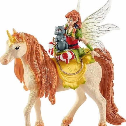 Schleich-S Παιχνίδι Μινιατούρα Fairy Marween with Glitter Unicorn Bayala για 5-12 Ετών 18εκ.