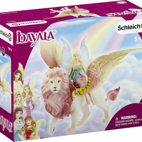 Schleich-S Παιχνίδι Μινιατούρα Fairy in Flight on Winged Lion Bayala για 3+ Ετών 18εκ.