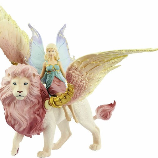 Schleich-S Παιχνίδι Μινιατούρα Fairy in Flight on Winged Lion Bayala για 3+ Ετών 18εκ.