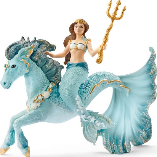 Schleich-S Mermaid Eyela On Underwater Horse