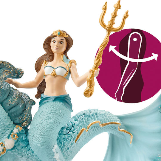 Schleich-S Mermaid Eyela On Underwater Horse
