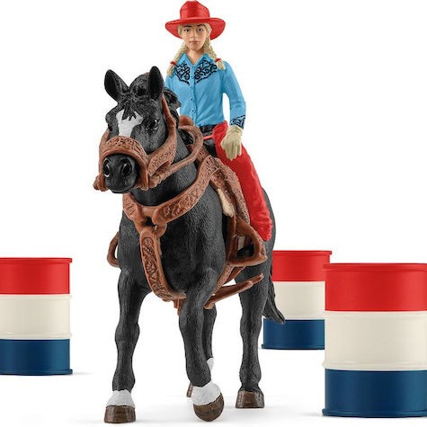 Schleich-S Παιχνίδι Μινιατούρα Cowgirl Barrel Racing για 3+ Ετών 16εκ.