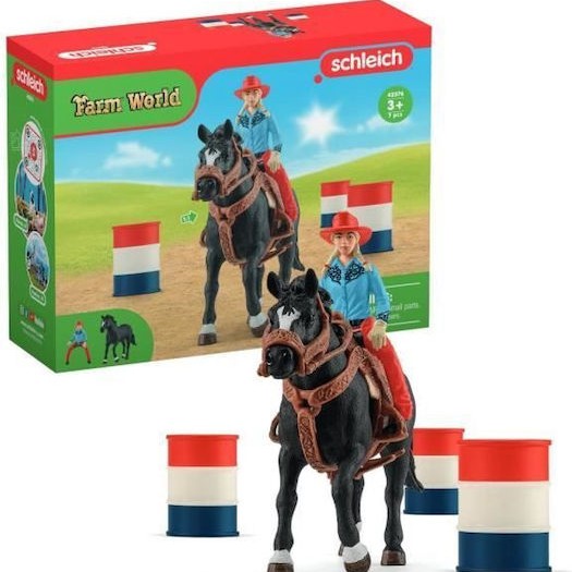 Schleich-S Παιχνίδι Μινιατούρα Cowgirl Barrel Racing για 3+ Ετών 16εκ.