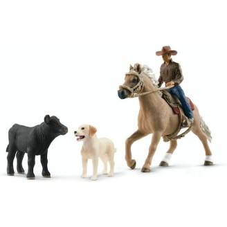Schleich-S Παιχνίδι Μινιατούρα Farm World: Westernreiten για 3+ Ετών