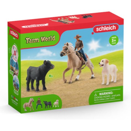 Schleich-S Παιχνίδι Μινιατούρα Farm World: Westernreiten για 3+ Ετών