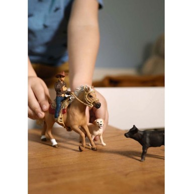 Schleich-S Παιχνίδι Μινιατούρα Farm World: Westernreiten για 3+ Ετών