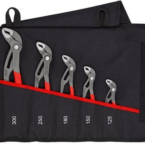 Knipex 5τμχ 125-300mm Σε Πάνινη Θήκη Σετ Γκαζοτανάλιες