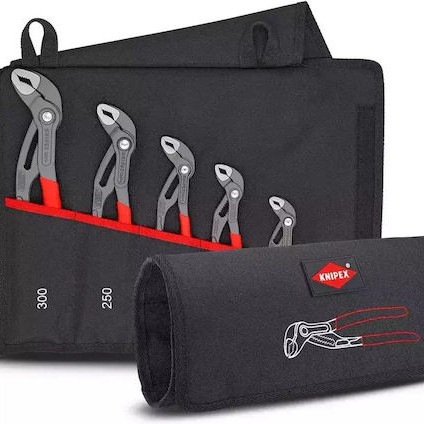 Knipex 5τμχ 125-300mm Σε Πάνινη Θήκη Σετ Γκαζοτανάλιες