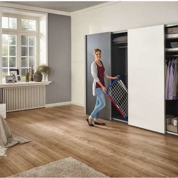 Leifheit Pegasus 150 Πτυσσόμενη Απλώστρα Δαπέδου από Μέταλλο με Μήκος Απλώματος 18m