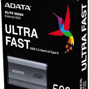 Adata Elite SE880 USB-C Εξωτερικός SSD 512GB 2.5