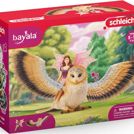 Schleich-S Παιχνίδι Μινιατούρα Bayala Νεράιδα Με Κουκουβάγια για 5+ Ετών