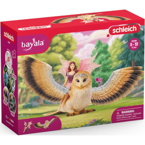 Schleich-S Παιχνίδι Μινιατούρα Bayala Νεράιδα Με Κουκουβάγια για 5+ Ετών