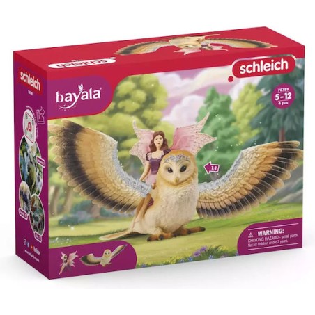 Schleich-S Παιχνίδι Μινιατούρα Bayala Νεράιδα Με Κουκουβάγια για 5+ Ετών