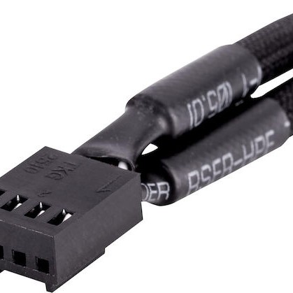 Thermaltake 4-Pin pwm - 2x 4-Pin pwm Cable 0.11m Μαύρο AC-060-CO1OTN-F1