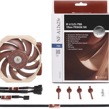 Noctua NF-A12x25r Case Fan 120mm με Σύνδεση 4-Pin PWM Καφέ