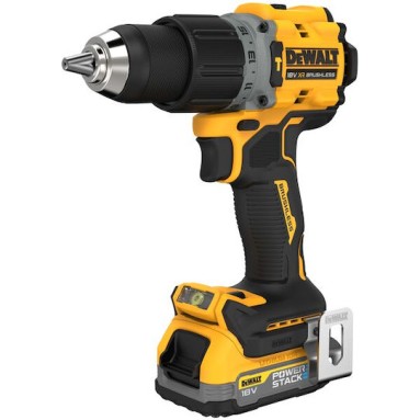 Dewalt PowerStack Κρουστικό Δραπανοκατσάβιδο Μπαταρίας Brushless 18V 2x1.7Ah