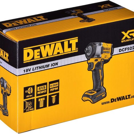 Dewalt Brushless Μπουλονόκλειδο Μπαταρίας 18V Solo με Υποδοχή 1/2