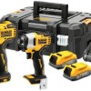 Dewalt Σετ Δραπανοκατσάβιδο & Κατσαβίδι 18V με 2 Μπαταρίες 1.7Ah και Θήκη