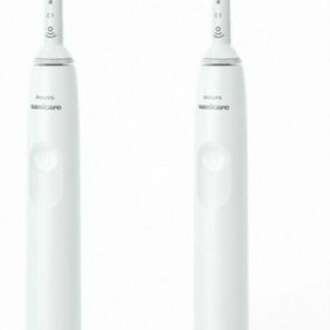 Philips Sonicare 3100 Ηλεκτρική Οδοντόβουρτσα με Χρονομετρητή και Αισθητήρα Πίεσης 2τμχ White