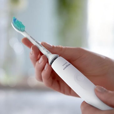 Philips Sonicare 3100 Ηλεκτρική Οδοντόβουρτσα με Χρονομετρητή και Αισθητήρα Πίεσης 2τμχ White