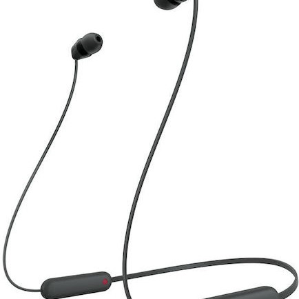 Sony WI-C100 In-ear Bluetooth Handsfree Ακουστικά με Αντοχή στον Ιδρώτα Μαύρα