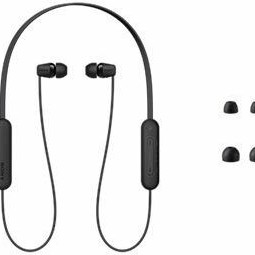 Sony WI-C100 In-ear Bluetooth Handsfree Ακουστικά με Αντοχή στον Ιδρώτα Μαύρα