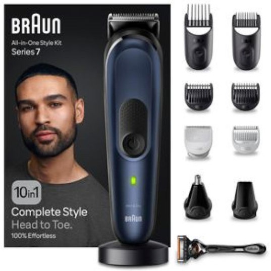 Braun Επαναφορτιζόμενη Κουρευτική Μηχανή Μπλε MGK7410