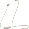 Sony WI-C100 In-ear Bluetooth Handsfree Ακουστικά με Αντοχή στον Ιδρώτα Μπεζ