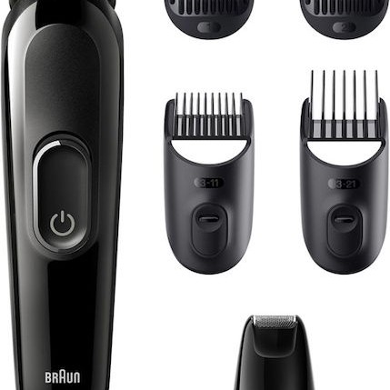 Braun Σετ Επαναφορτιζόμενης Κουρευτικής Μηχανής Μαύρο MGK3410