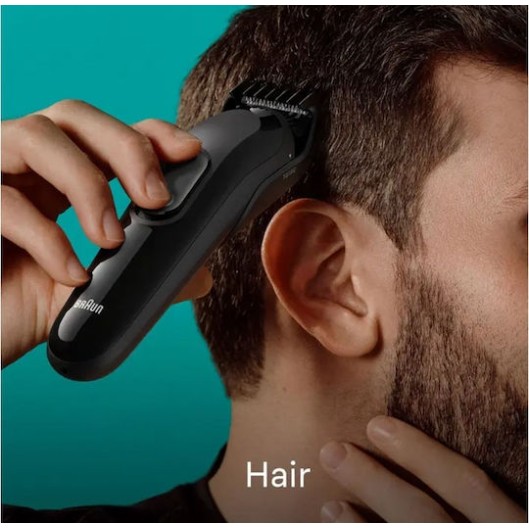 Braun Σετ Επαναφορτιζόμενης Κουρευτικής Μηχανής Μαύρο MGK3410